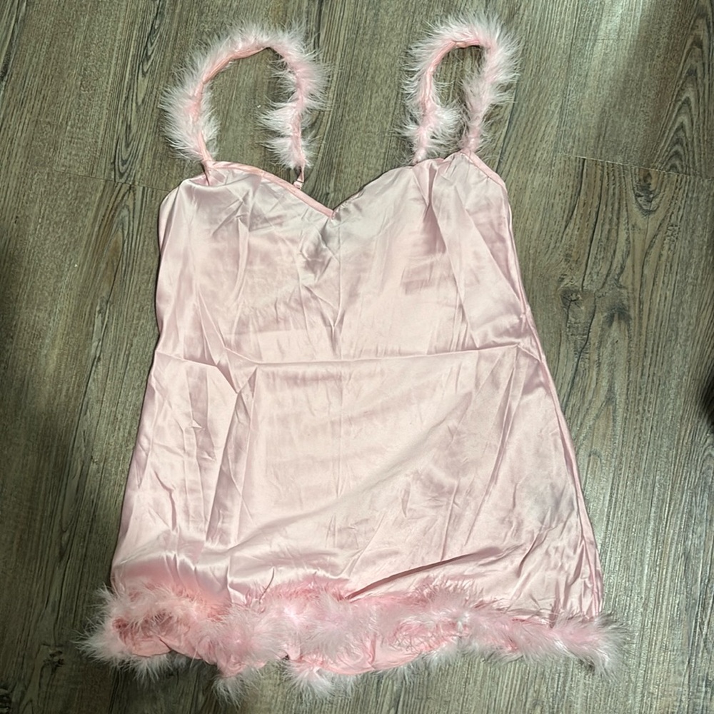 Pink silky dress